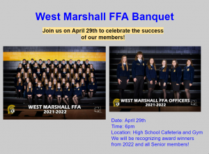 West Marshall FFA Banquet